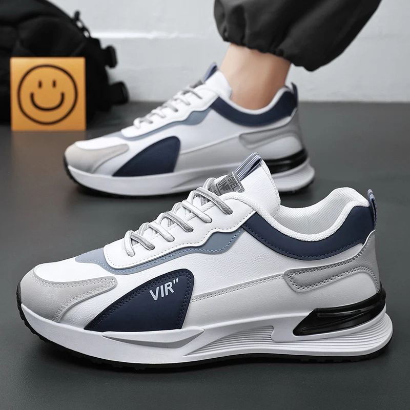 High Quality Men's Sneakers Leather Casual Shoes Autumn 2024 New Breathable Men Shoes Male Flat Shoe