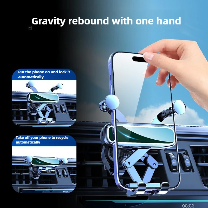 

Новый гравитационный автомобильный держатель для телефона - прочное крепление для вентиляционного отверстия для надежного удержания, регулируемая подставка для мобильного телефона для громкой связи