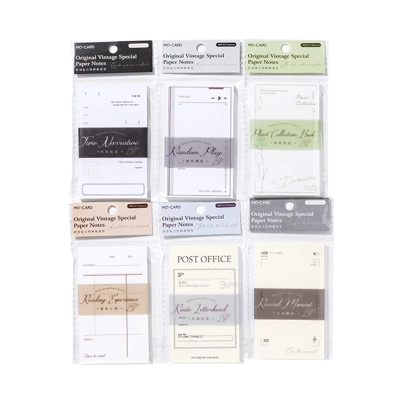 30 Pcs/pack Vintage Label Papers Decorative Papers Pads for Scrapbooking and Decoupage