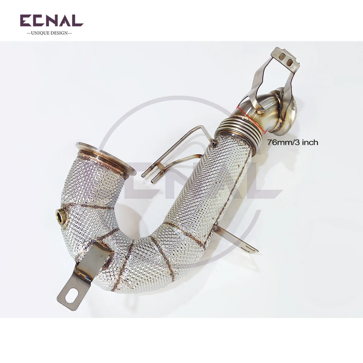 

Ecnal Exhaust Downpipe with OPF for Mercedes Benz W223 S400 S450 CLS450 2.5T 2020+ SS304 Sport Exhaust Pipe