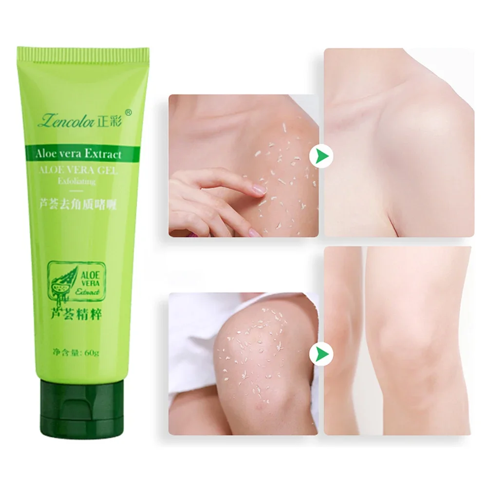 Peeling Aloe Vera Gel Esfoliante rapido Scrub viso Pulizia profonda Esfoliazione viso per tutti i tipi di pelle Pelle idratante liscia