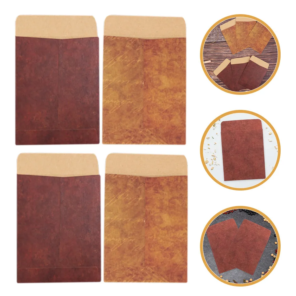 

50Pcs Portable Envelopes Vintage Theme Sturdy Letter Bags for Greeting Cards Wedding Announcements Holidays Parties Business