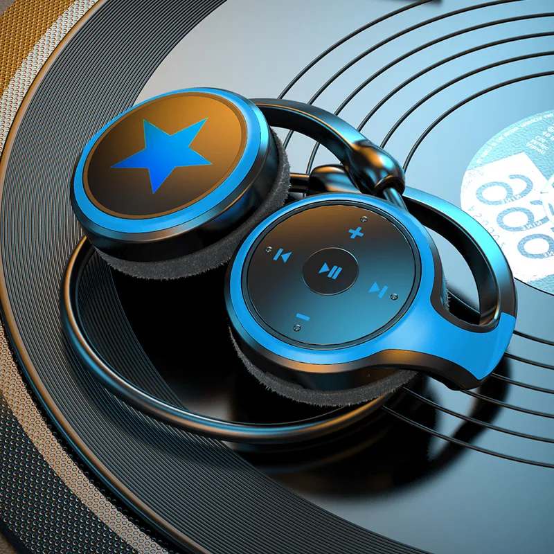 Wireless Bluetooth Headphones MP3 Player Headsets FM Radio On-Ear TF Card Slot Music Sport Gamer Retro Earphones With Microphone