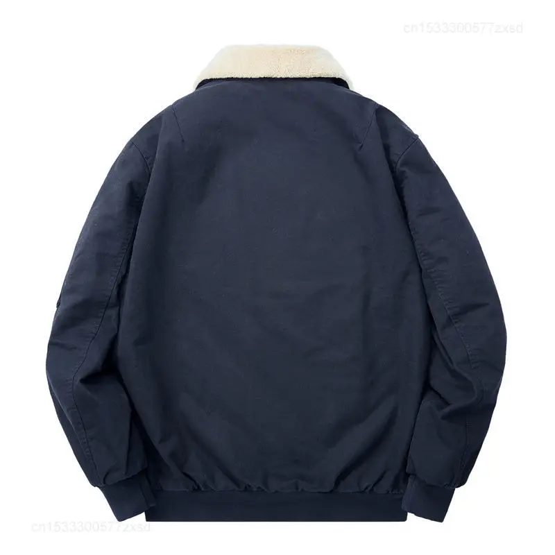 Xiaomi แจ็คเก็ตผ้าฝ้ายบุขนแกะหนาให้ความอบอุ่น6XL แฟชั่นลำลองสำหรับผู้ชาย