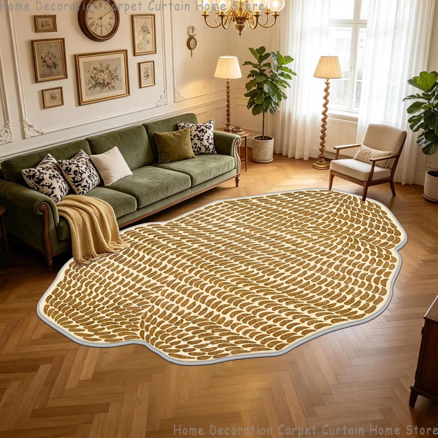 Modern Irregular Abstract Zebra Wave Pattern Carpet for Living Room Bedroom Large Rug Non-slip Washable Home Decor Floor Mats