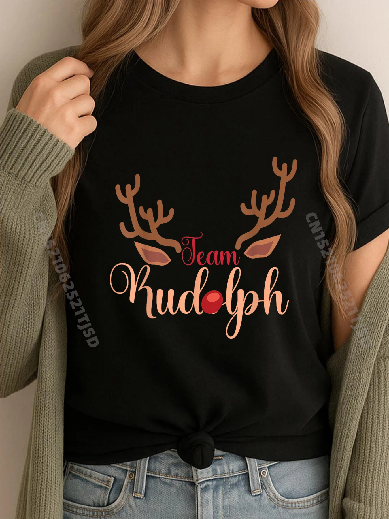 

Team Rudolph Cool Christmas Reindeer 3XL Woman Clothing Camisetas Outdoor