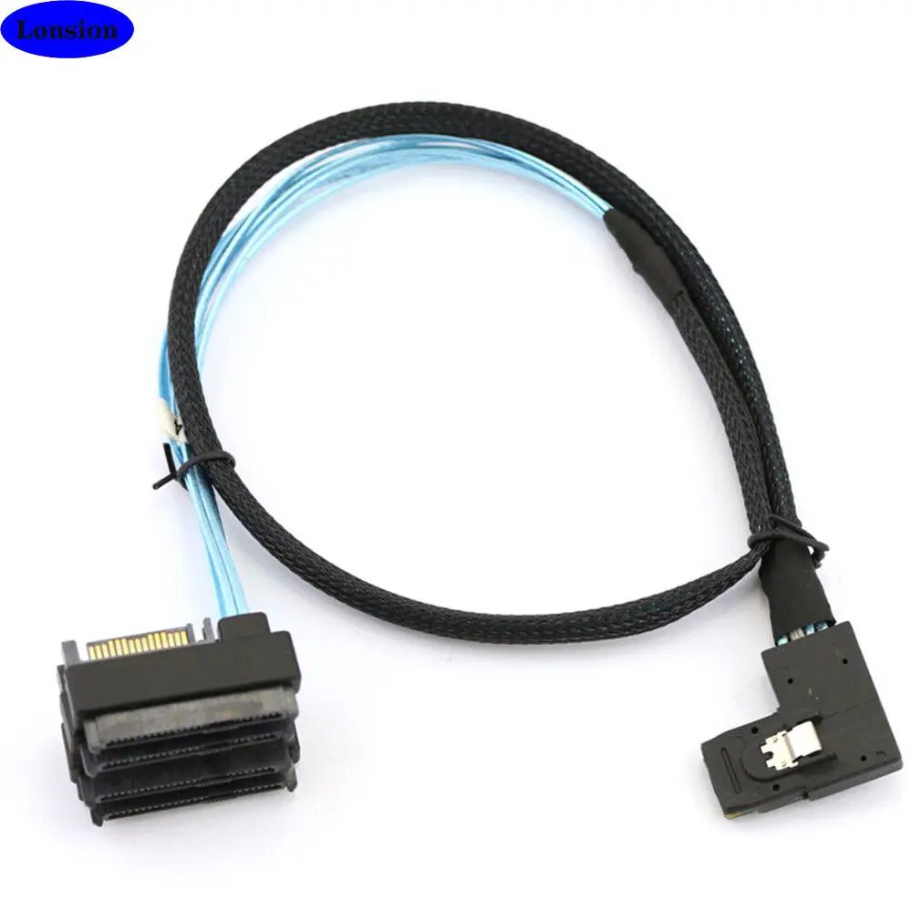 

MINI SAS SFF-8087 right to 4 Ports SAS SFF-8482 server connection Cable