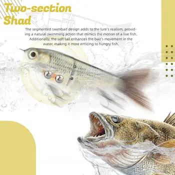 Cebo de pesca deslizante de 12 cm y 17,5 g, cuerpo liso y texturizado, cola de fibra realista y vívida, color personalizado, señuelos de pesca tipo crankbait. 10 best sales Señuelos deslizantes - №6