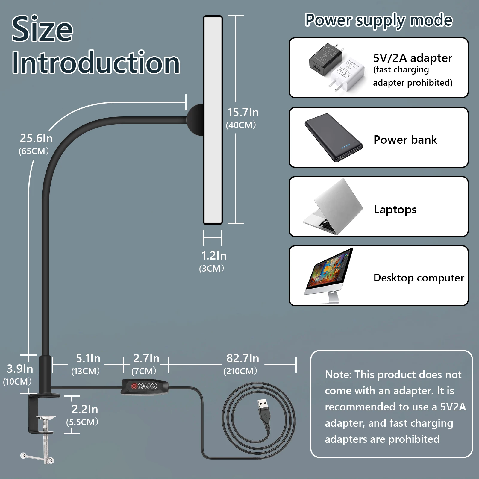 Imagem -03 - Flexível Gooseneck Led Desk Lamp Escritório e Casa Eye Caring Arquiteto Task Lamp 30 Modos de Iluminação Clamp Light Ajustável