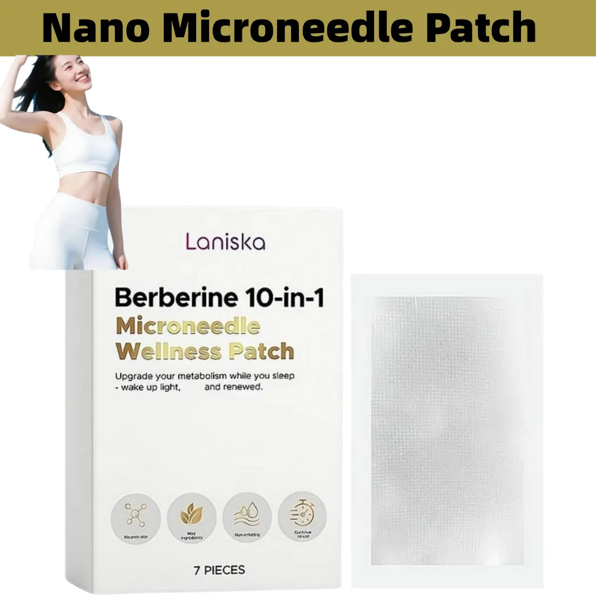 

10 in 1 High-quality Non-Invasive Wellness Care Patch,Firming Body Figure Line Patches 70Pcs,Nano Microneedle Slimming Aid Patch