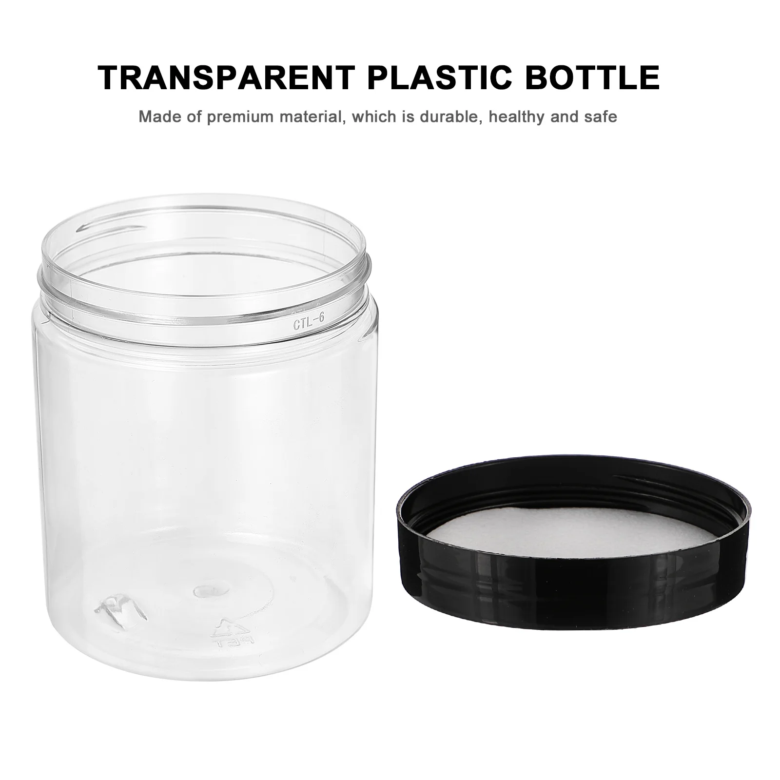 

12 Pcs Plastic Bottle Storage Tank Transparent Jars Food with Airtight Lids Clear Canisters Bulk The Pet Kitchen