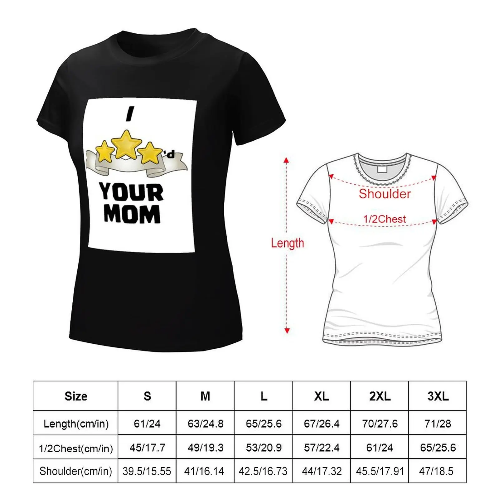 I three stared your mum Art T-Shirt oversized tees cute tops funny t shirts for Women