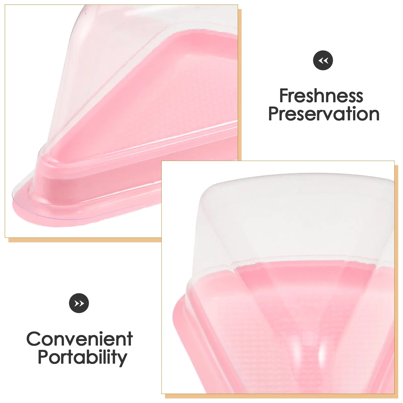 50Pcs Triangle Plastic Cake Box Clear 6 Inch Cake Slice Container Party Takeaway Bakery Dessert Packaging Mousse Cheesecake