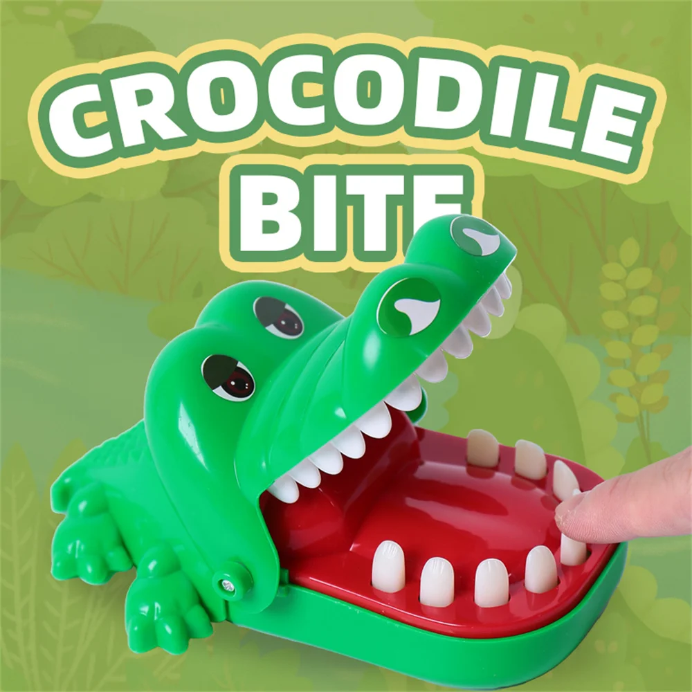 Alligator tooth toy children's alligator bite finger response training new peculiar kids lucky game prank stress-relief toy