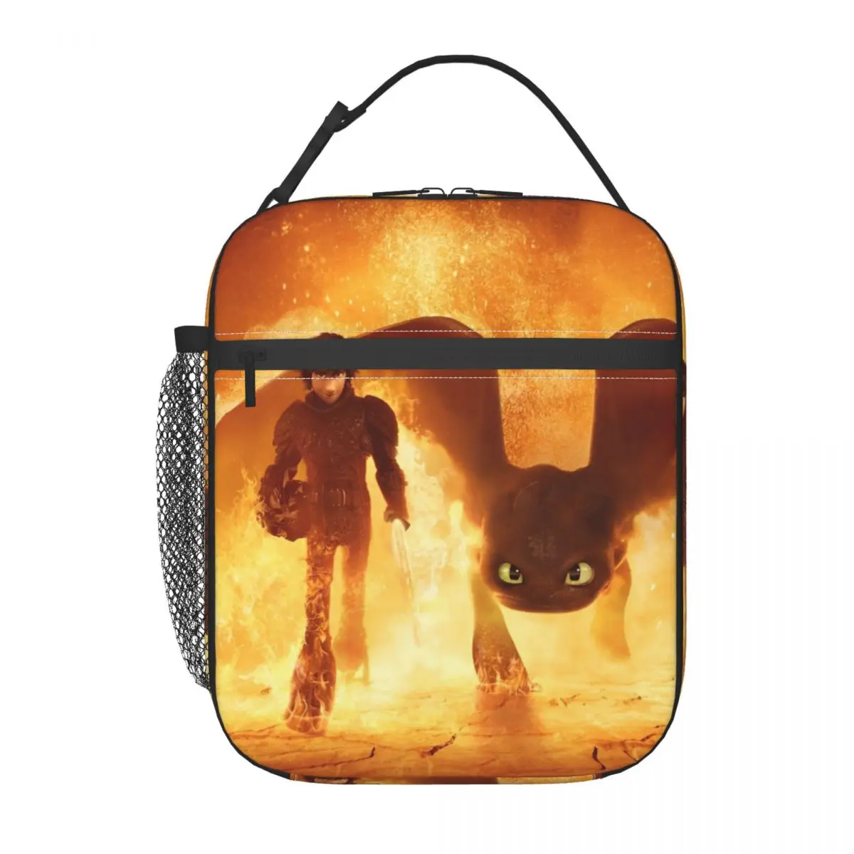 Toothless Dragon Train Insulated Lunch Bag Food Container Reusable Cooler Thermal Bento Box For Travel