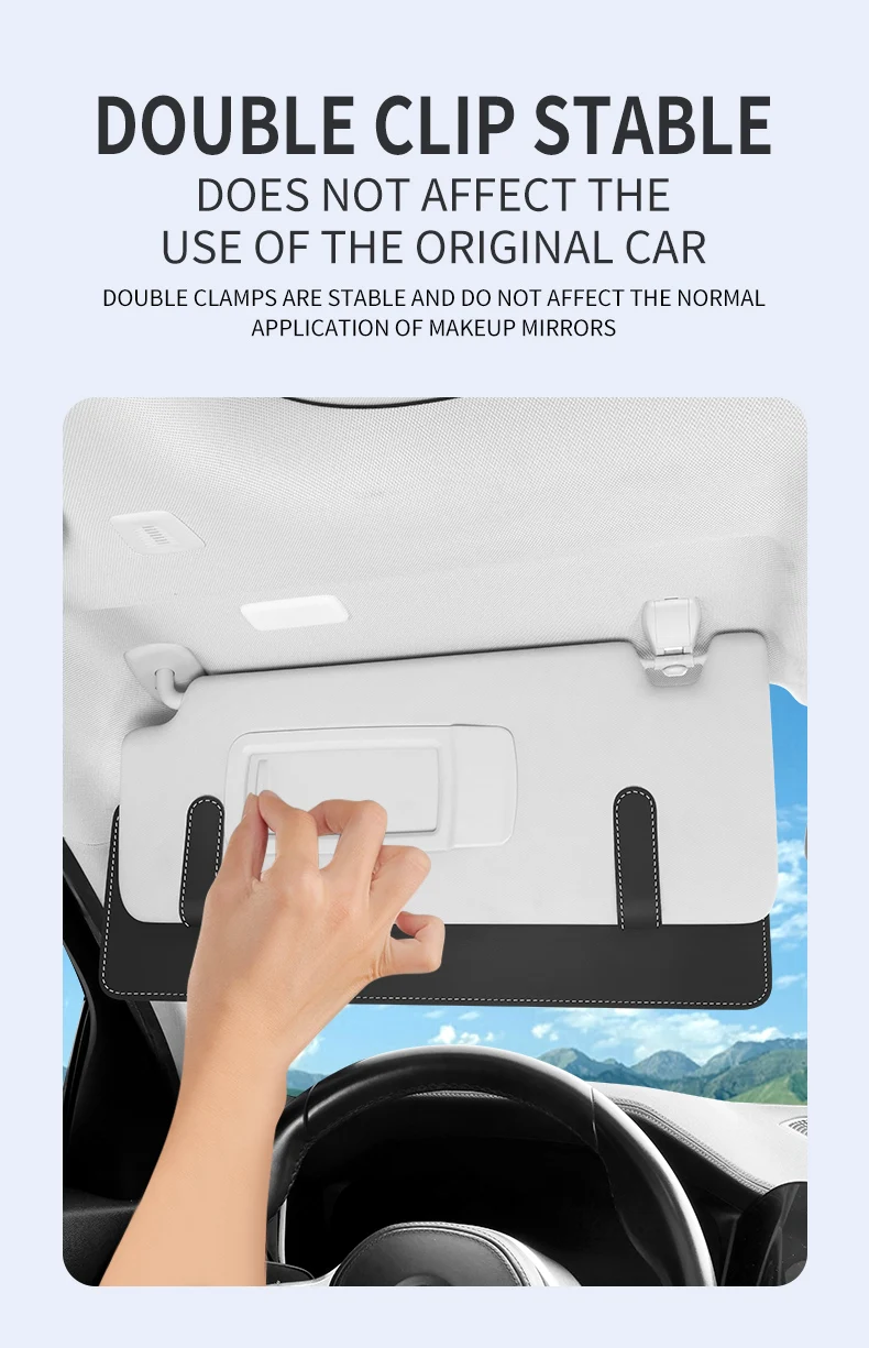Neue Auto-Sonnenblenden-Verlängerungszubehörteile, Auto-Sonnenblenden-Verlängerer, Blendschutz, Sonnenschutz, Universelle Auto-Sonnenblenden-Kartenhalterung – Detail 5