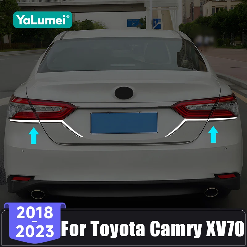 Für Toyota Camry XV70 70 2018 2019 2020 2021 2022 2023 ABS Auto Hinten Nebel Licht Abdeckung Rücklicht Rahmen Borte schutz Aufkleber
