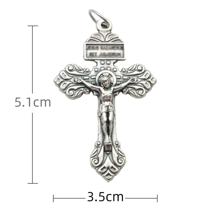 39/51mm Bittern Jesus Cross Pendant for Neclaces  Religious Jewelry Making Accessories Handmade  DIY Pendants Charm