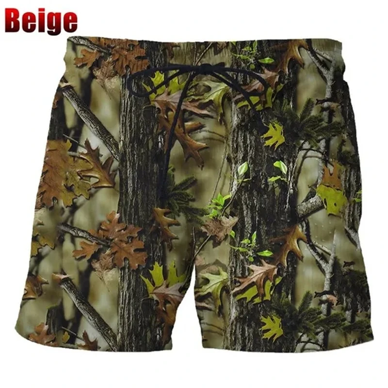 Pantalones cortos con estampado de camuflaje 3d para hombre, Shorts de playa con personalidad, informales, a la moda, para verano, novedad