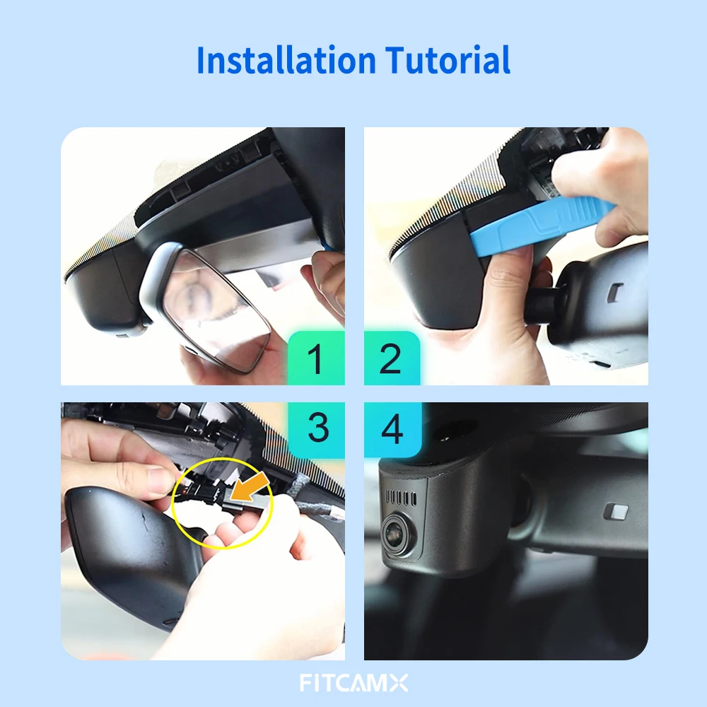 FITCAMX Car Camera for Audi A1/A3/A4/A5/A6/A7/A8/Q2/Q3/Q5/Q7/Q8/S/RS, 4K UHD Dashcam Driving DVR has WIFI