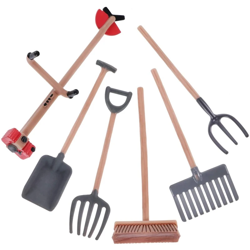 6 Pieces Of Mini Sand Children's Sand Table Tools Mini Spade And Rake Gardening Tools Children's Sand Table Toys