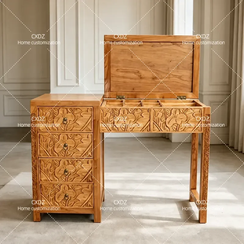 Solid Wood Dresser Log Style Desk Dressing Table DK200