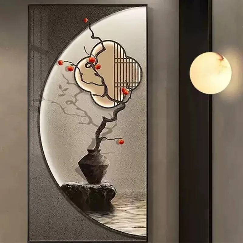 Everbright Store Marble Wall Lamp Ball Lamp Retro Chinese Wabi Sandy Wind Medieval Minimalist Bedroom Bedside Lamp