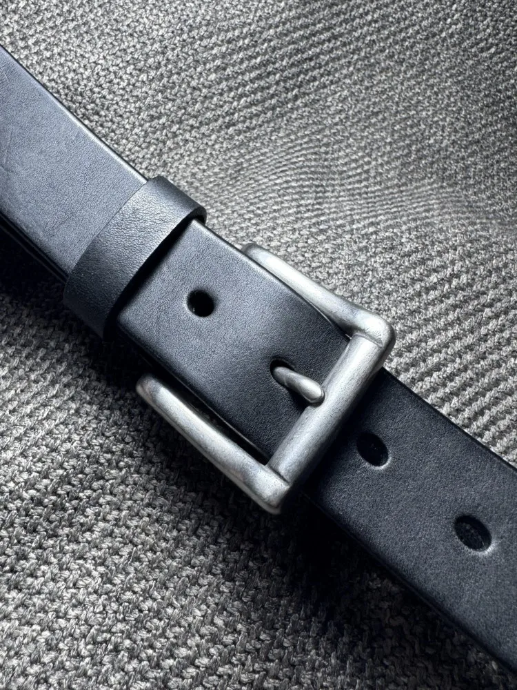 Women Vintage Genuine Leather Belt Handmade Cowhide Unisex Belts Stainless Steel Pin Buckle Waistband Casual Straps For Pant