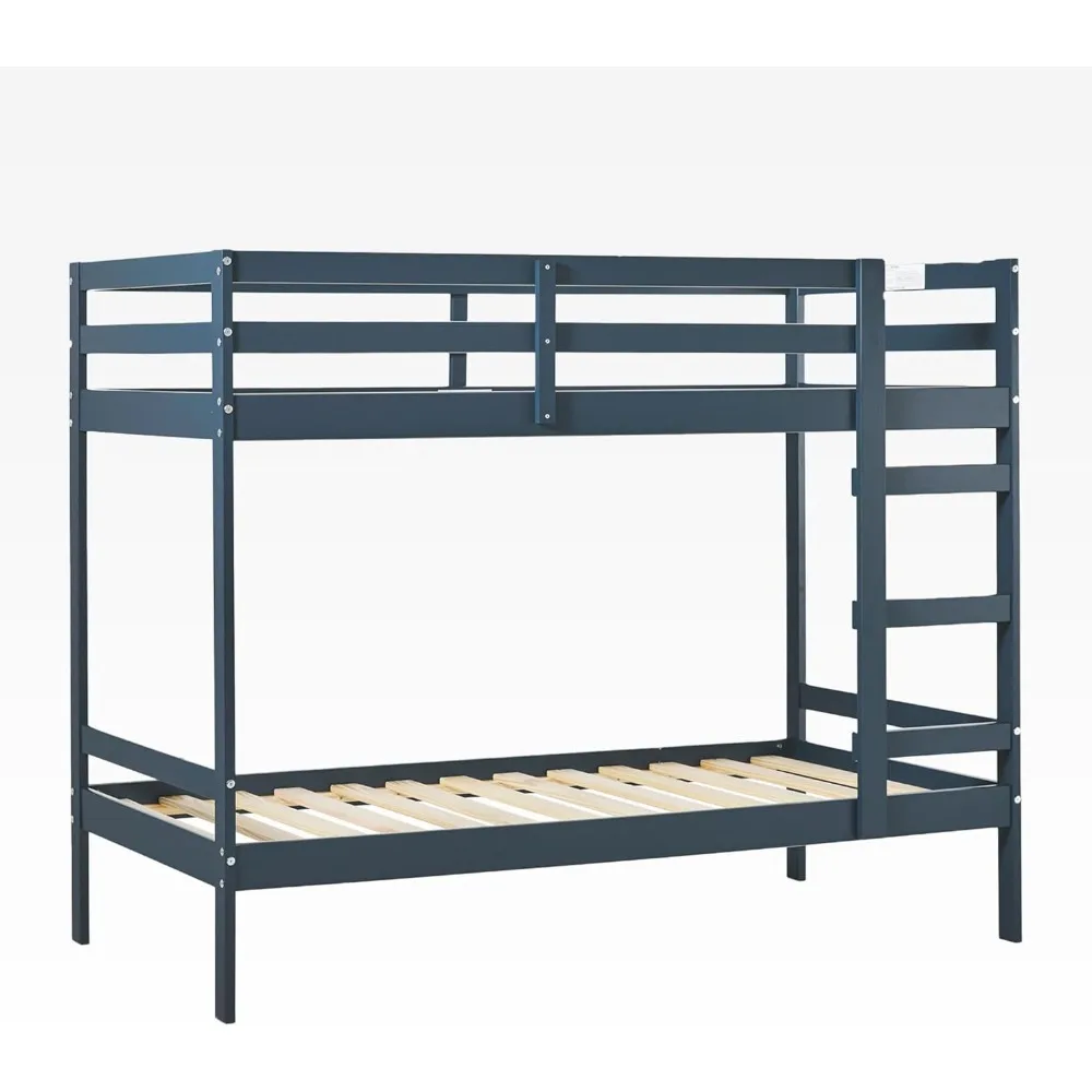 

Modern Twin-Size Children's Bed Frame Bedroom, Twin-Size, Midnight Navy