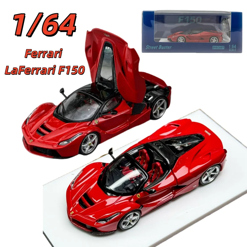 

Street Buster Diecast 1/64 Scale Ferrari Alloy Car Model Ferrari LaFerrari F150 SH Convertible with Openable Cover Original Box