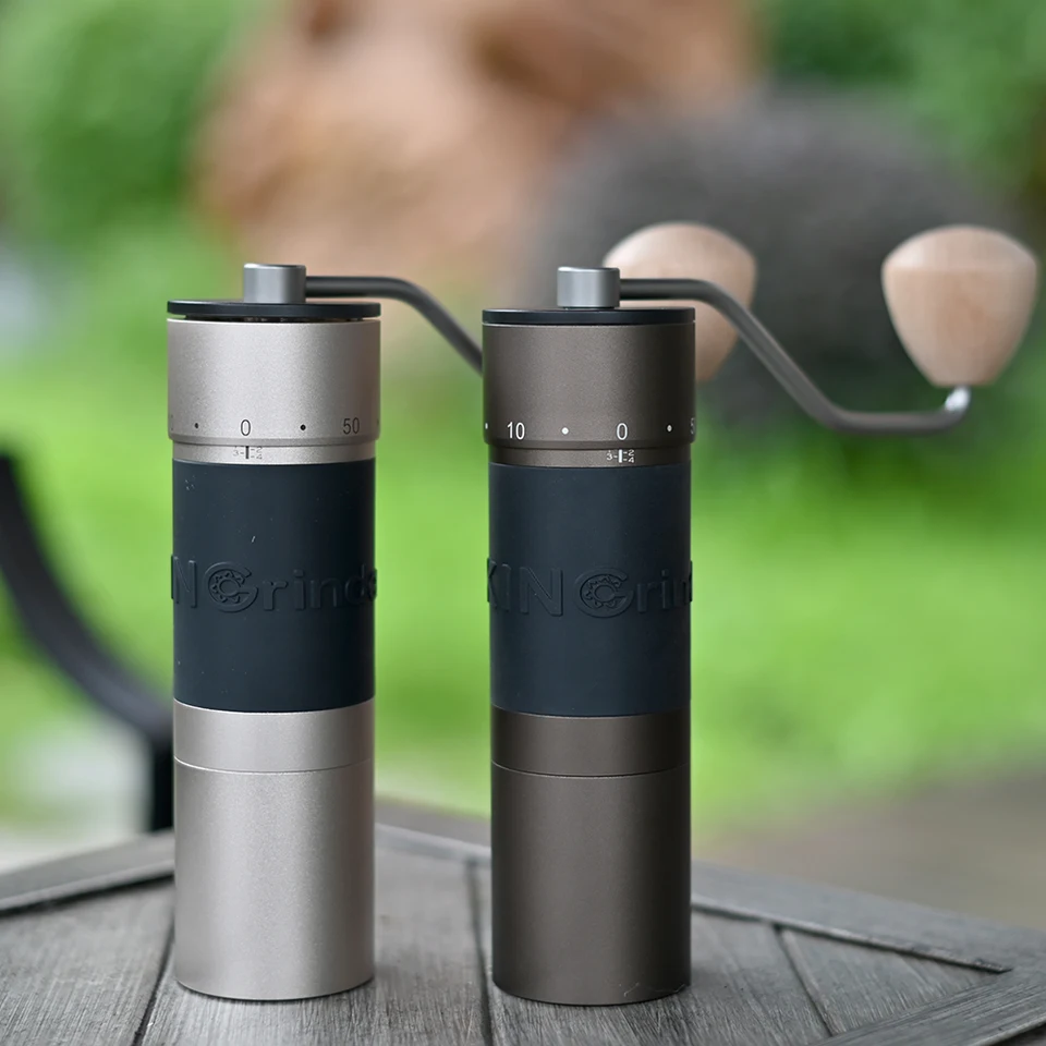 Kingrinder K4 /K6 수동 커피 그라인더 휴대용 밀 420 스테인레스 스틸 48mm 스테인레스 스틸 티타늄 도금 버
