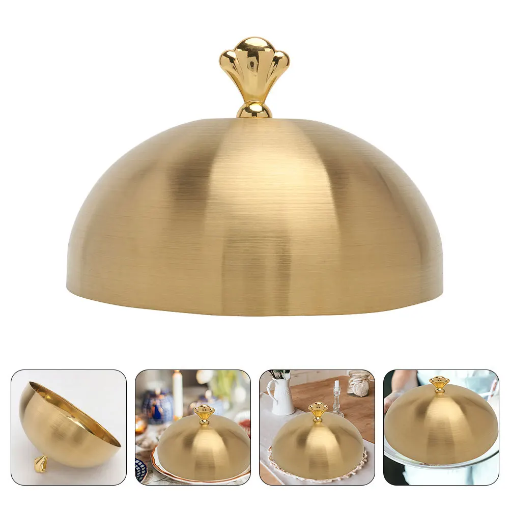 

Creative Stainless Steel Food Dome Lid for Steak Oil Proof Strong Handle Portable Meal Metal Cover Kitchen Supply