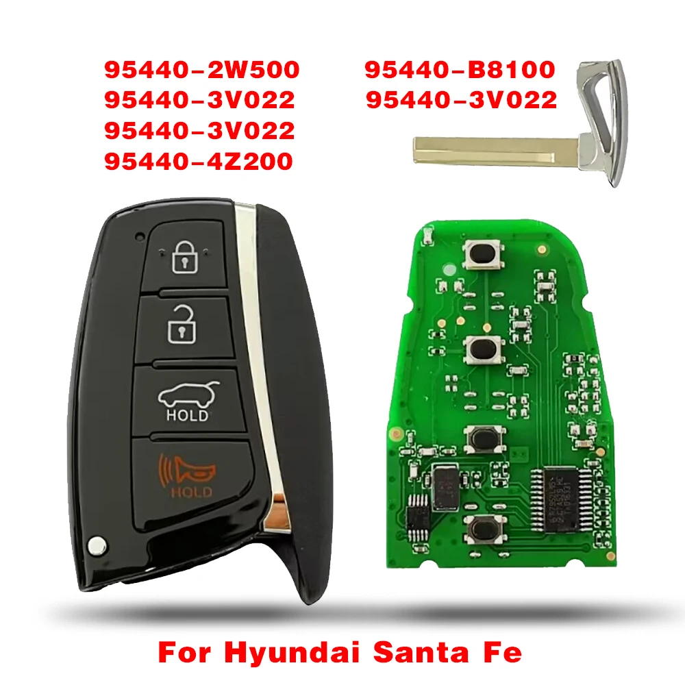 

Aftermarket SY5DMFNA04 For Hyundai Santa Fe 2013-2018 95440-2W500 95440-B8100 Smart Remote Key 95440-3V022 95440-4Z200