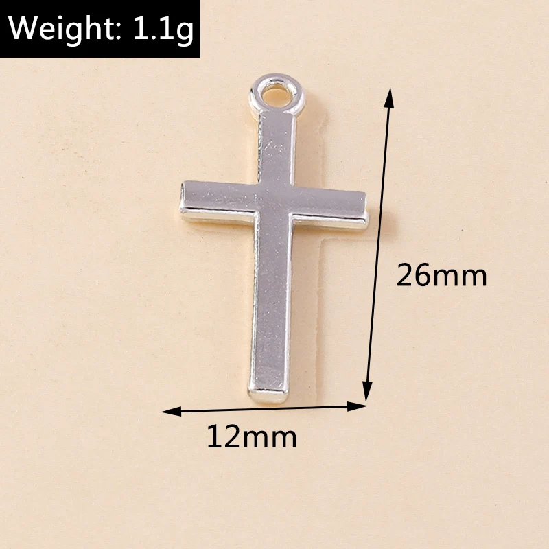 Leslie 10/20/30 Stück Steampunk Kreuz Charms für Ohrringe Halskette Schmuckherstellung Silber Farbe Gothic Kreuze Anhänger DIY Versorgung – Detail 18