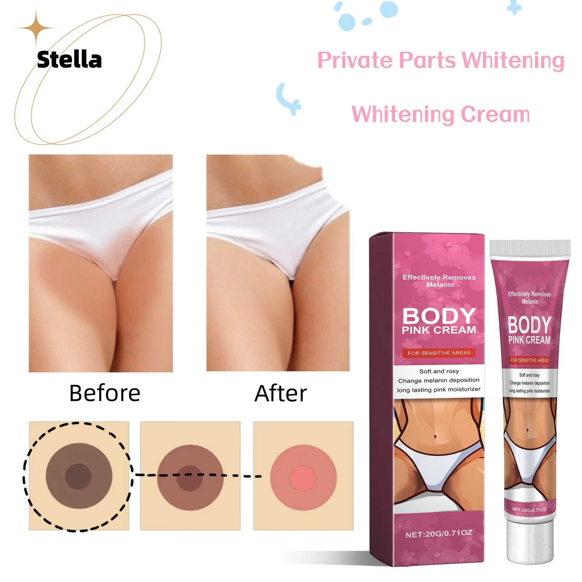 Women Knuckles Brighten Serum Inner Thigh Bleaching Cream Intimate Area Lightening Emulsion Private Parts Brightening Cream