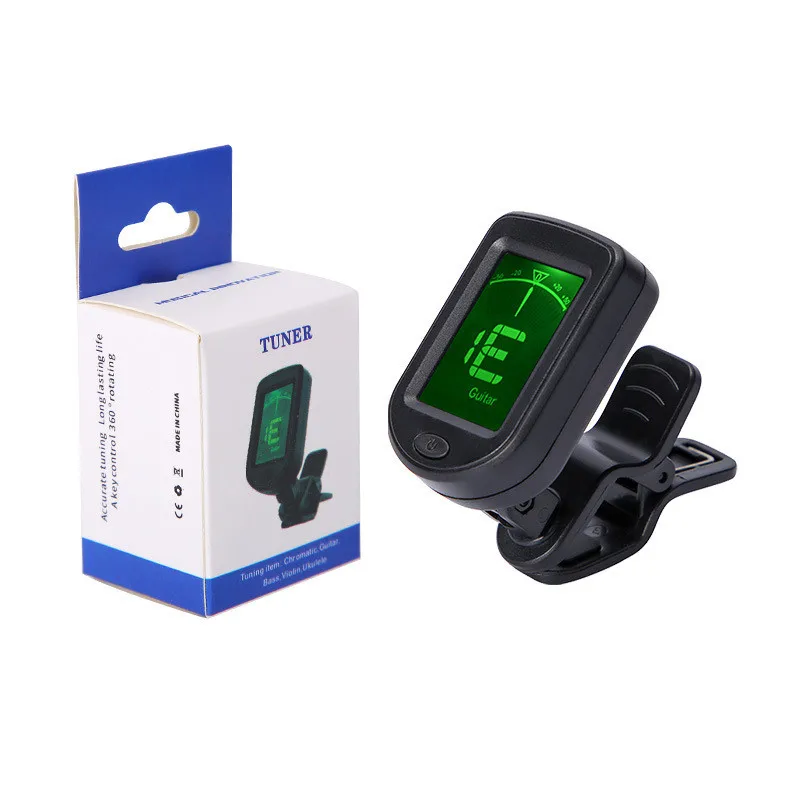 Bass Ukulele Violin Mandolin Banjo Guitar Tuner For All Instruments Clip on Electronic Tuner LCD Digital