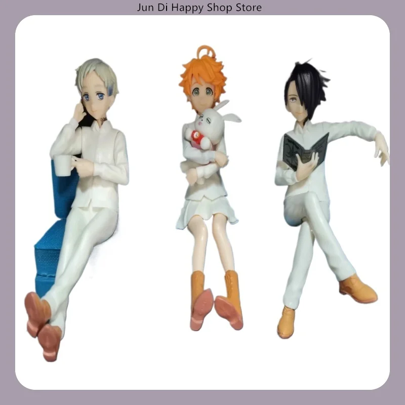 16 سنتيمتر نيفرلاند الشكل نورمان راي إيما ثلاثة خيارات شخصيات أريكة يجلس تشكل أنيمي الشكل هدية عيد ميلاد #6