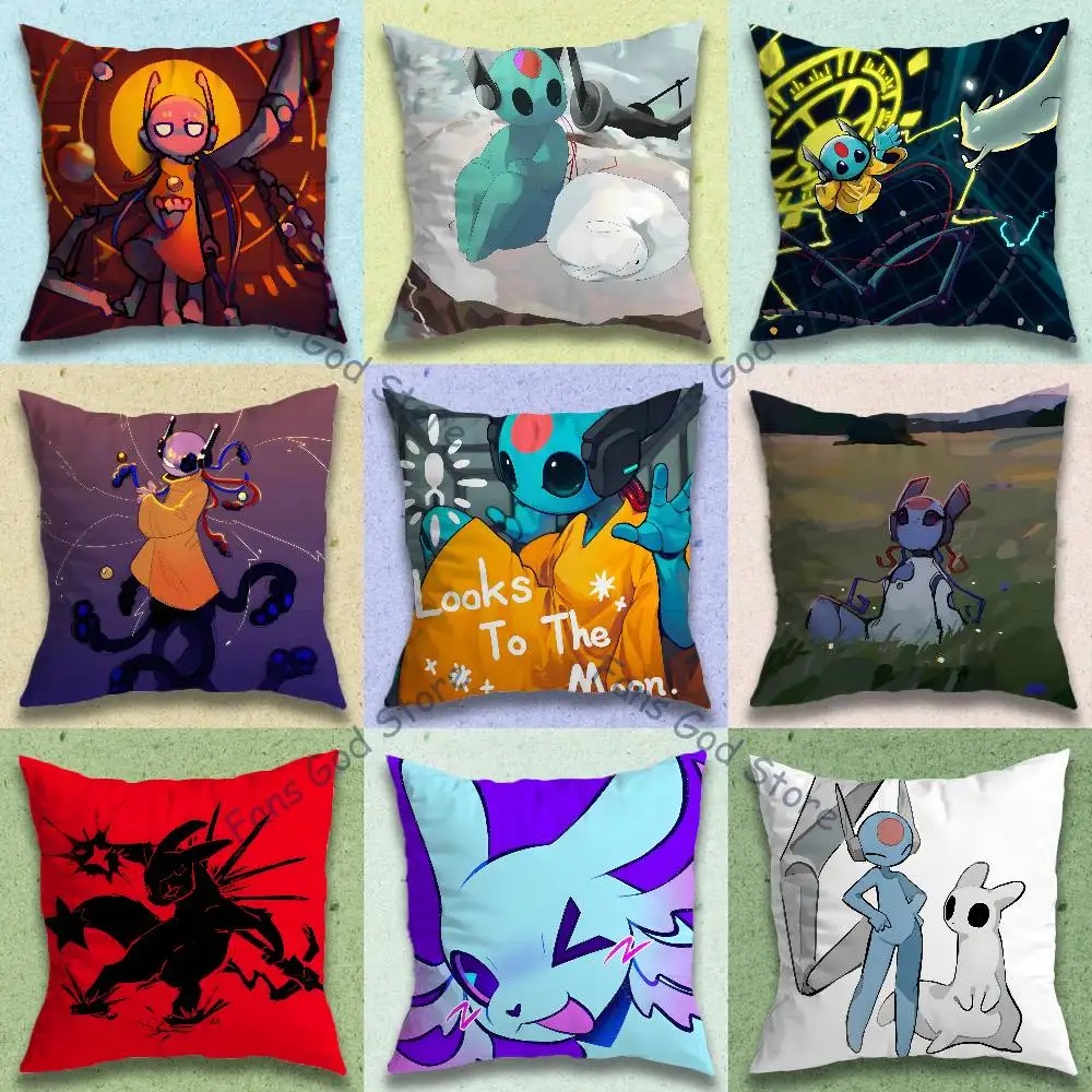 R-Rain World Game Pillow Case Plush Pillow Cases Home Decoration Pillow Cover for Sofa Bed Chair Living Room