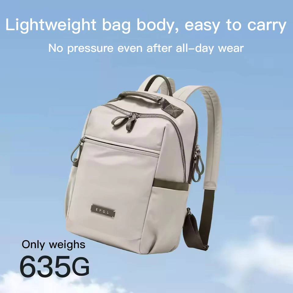 EPOL Color Block Lightweight Backpack Women Large Capacity Multifunctional Travel Backpack Water Resistant School Bag 6120-02
