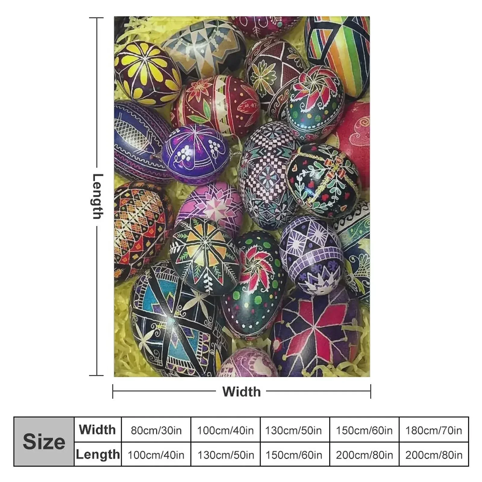 Pysanky Eggs 2 Throw Blanket couch cozy soft plush fuzzy picnic outdoor blanket