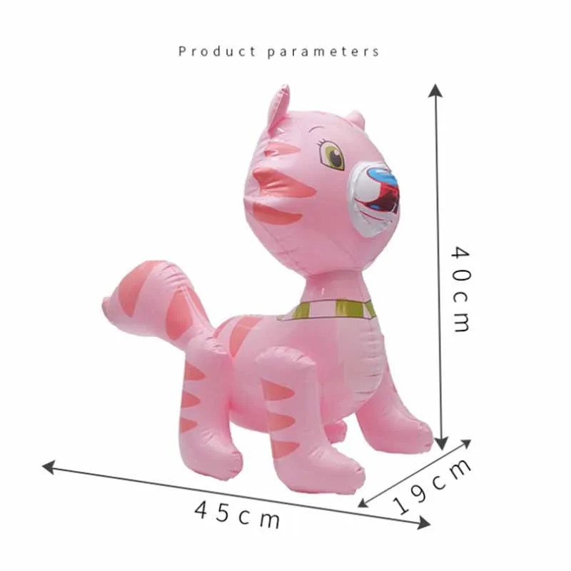 Gato de fresa rosa para niños, juguetes inflables creativos de PVC, decoración de fiesta de cumpleaños