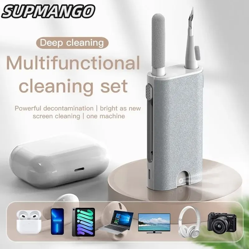 Q6Headphone Cleaning Pen Cleaning Tool Set Bluetooth Headphone Screen Cleaner Telescopic Dust Removal