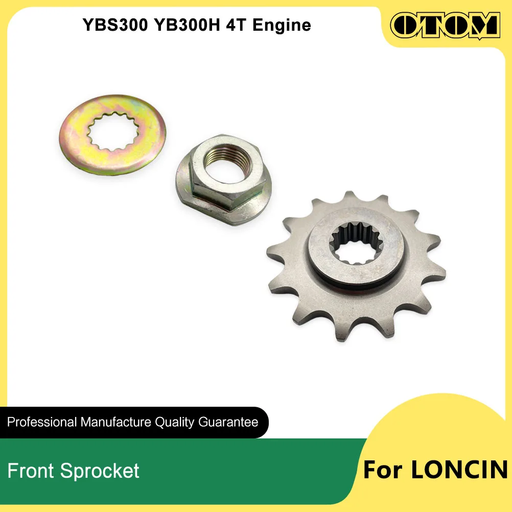 

OTOM YBS300 YB300H Motorcycle 520 13T Front Sprocket Drive Washer Nut For LONCIN 4-stroke Engine Off-road Accessories Motocross