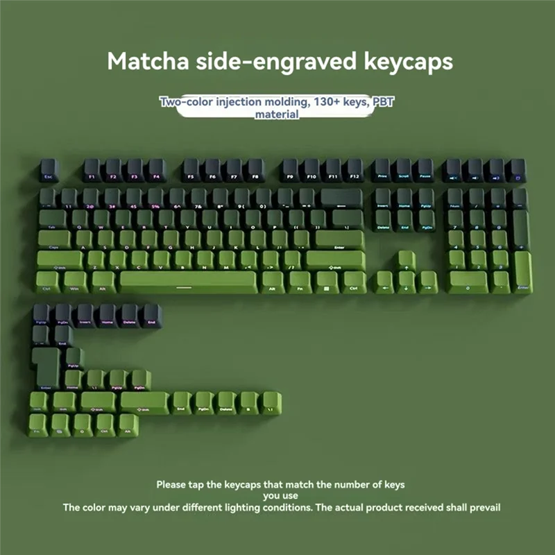 Keycap Double Shot PBT Untuk Keyboard Mekanis Profil Ceri Cetak Sisi Double Shot Untuk Sakelar Cherry MX