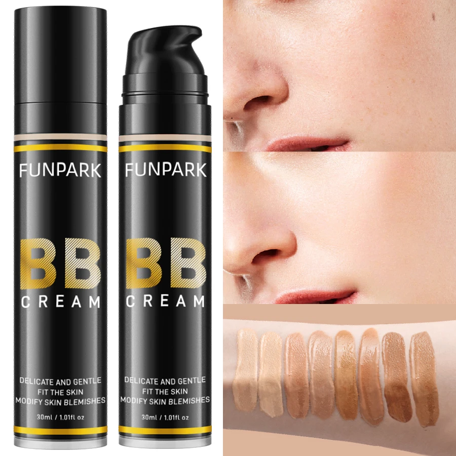 1pc オイルコントロール防水 BB クリームフェイスベースファンデーション 8 色長期的な高カバーコンシーラー美白韓国メイク