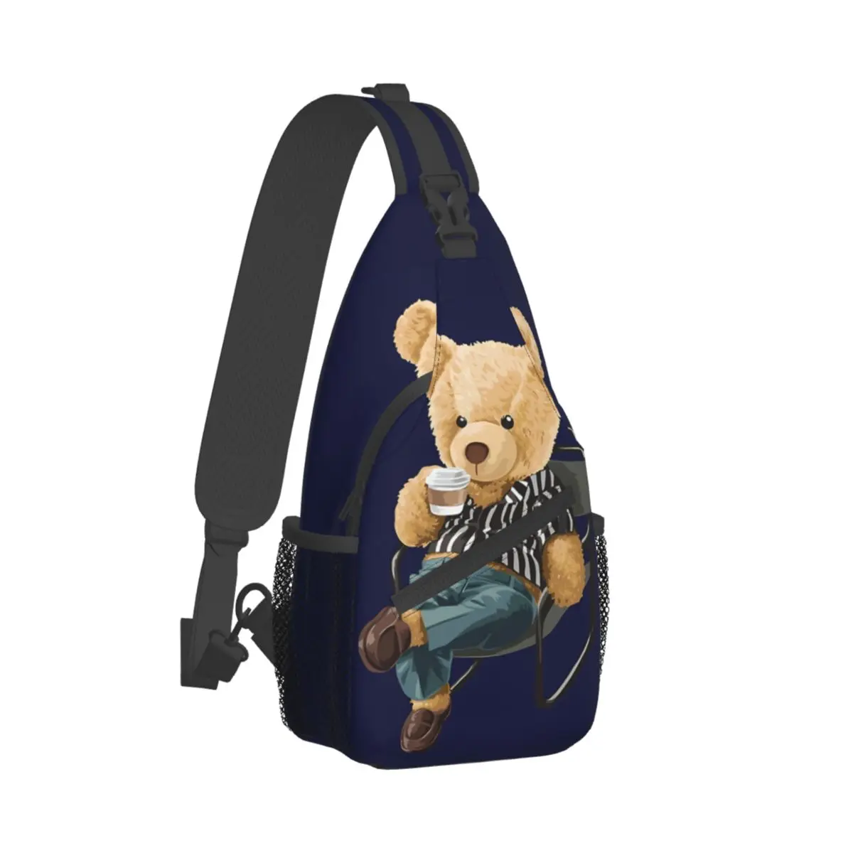 Doing The Bear Minimum Crossbody Chest Bags Teddy Bear Pockets Travel Pack Messenger Sports Teens Shoulder Bag Unisex