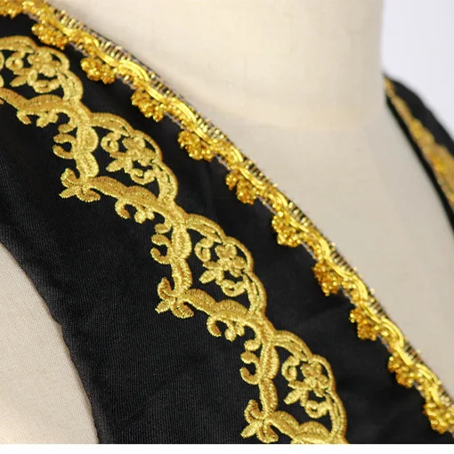 Rompi Barok Bordir Emas Abad Pertengahan Vintage untuk Pria, Rompi Istana Pangeran, Kostum Panggung Prom Drama Opera