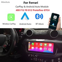 Wireless Carplay Android Auto Module For Ferrari Protofino GTC4 F8 812 488 Mirroring AirPlay Support OEM Mic Reversing Car Play