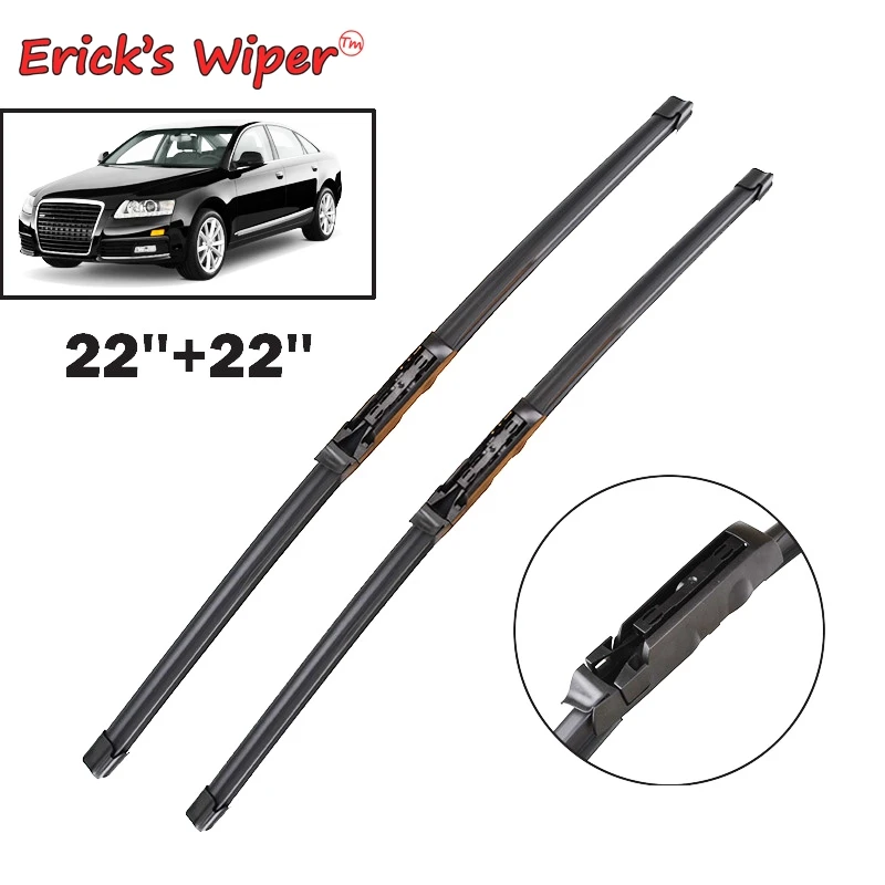 Erick's Wiper LHD Front Wiper Blades For Audi A6 C6 4F S6 RS6 2004 - 2011 Windshield Windscreen Window Car Rain Brushes 22