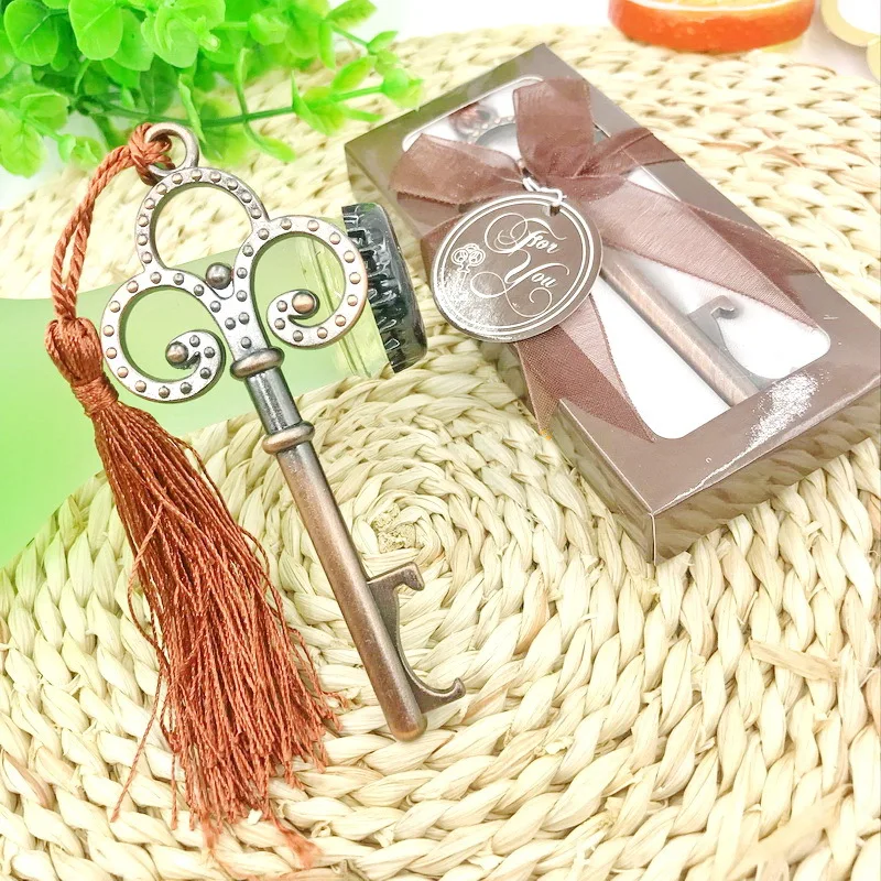 

Skeleton Key Bottle Opener Beer Bottle Opener Wedding Favors Gifts for Guests Rustic Party Decoration 12Pcs